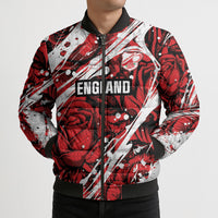 2026 Autumn Rugby Nations England Custom Bomber Puffer Jacket Red Rose Majestic Motif
