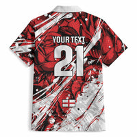 2026 Autumn Rugby Nations England Custom Hawaiian Shirt Red Rose Majestic Motif