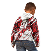2026 Autumn Rugby Nations England Custom Kid Hoodie Red Rose Majestic Motif