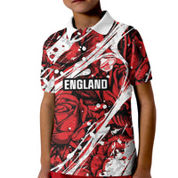 2026 Autumn Rugby Nations England Custom Kid Polo Shirt Red Rose Majestic Motif