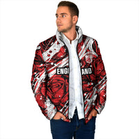 2026 Autumn Rugby Nations England Custom Padded Jacket Red Rose Majestic Motif