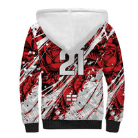 2026 Autumn Rugby Nations England Custom Sherpa Hoodie Red Rose Majestic Motif