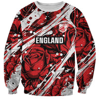 2026 Autumn Rugby Nations England Custom Sweatshirt Red Rose Majestic Motif