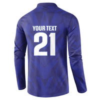 2026 Autumn Rugby Nations France Custom Button Sweatshirt Red Blue Stripes Grunge Style