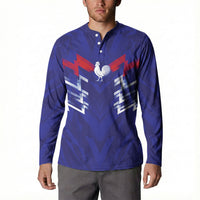 2026 Autumn Rugby Nations France Custom Button Sweatshirt Red Blue Stripes Grunge Style