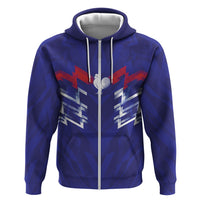 2026 Autumn Rugby Nations France Custom Hoodie Red Blue Stripes Grunge Style