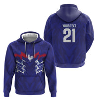2026 Autumn Rugby Nations France Custom Hoodie Red Blue Stripes Grunge Style