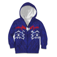 2026 Autumn Rugby Nations France Custom Kid Hoodie Red Blue Stripes Grunge Style