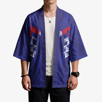 2026 Autumn Rugby Nations France Custom Kimono Red Blue Stripes Grunge Style