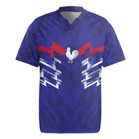 2026 Autumn Rugby Nations France Custom Rugby Jersey Red Blue Stripes Grunge Style