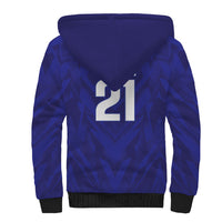2026 Autumn Rugby Nations France Custom Sherpa Hoodie Red Blue Stripes Grunge Style