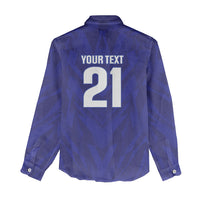2026 Autumn Rugby Nations France Custom Women Casual Shirt Red Blue Stripes Grunge Style