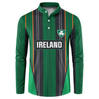 2026 Autumn Rugby Nations Ireland Custom Button Sweatshirt Shamrock Gold Green Stripes Style