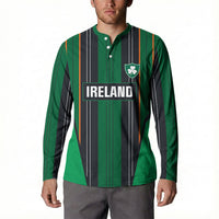 2026 Autumn Rugby Nations Ireland Custom Button Sweatshirt Shamrock Gold Green Stripes Style