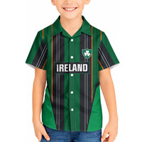 2026 Autumn Rugby Nations Ireland Custom Hawaiian Shirt Shamrock Gold Green Stripes Style