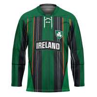 2026 Autumn Rugby Nations Ireland Custom Hockey Jersey Shamrock Gold Green Stripes Style