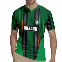2026 Autumn Rugby Nations Ireland Custom Rugby Jersey Shamrock Gold Green Stripes Style