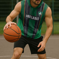 2026 Autumn Rugby Nations Ireland Custom Sleeveless Hoodie Shamrock Gold Green Stripes Style