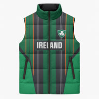 2026 Autumn Rugby Nations Ireland Custom Sleeveless Puffer Jacket Shamrock Gold Green Stripes Style