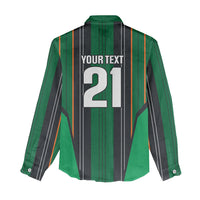 2026 Autumn Rugby Nations Ireland Custom Women Casual Shirt Shamrock Gold Green Stripes Style