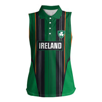 2026 Autumn Rugby Nations Ireland Custom Women Sleeveless Polo Shirt Shamrock Gold Green Stripes Style