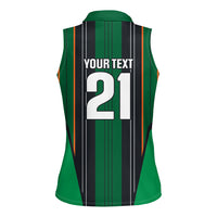 2026 Autumn Rugby Nations Ireland Custom Women Sleeveless Polo Shirt Shamrock Gold Green Stripes Style