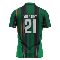 2026 Autumn Rugby Nations Ireland Custom Zipper Polo Shirt Shamrock Gold Green Stripes Style