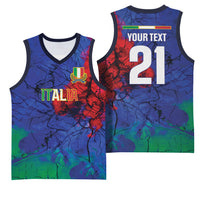 2026 Autumn Rugby Nations Italy Custom Basketball Jersey Flag Italian Watercolour Art
