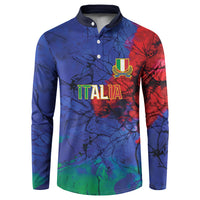 2026 Autumn Rugby Nations Italy Custom Button Sweatshirt Flag Italian Watercolour Art
