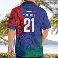 2026 Autumn Rugby Nations Italy Custom Hawaiian Shirt Flag Italian Watercolour Art