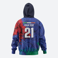 2026 Autumn Rugby Nations Italy Custom Hoodie Flag Italian Watercolour Art