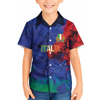 2026 Autumn Rugby Nations Italy Custom Kid Hawaiian Shirt Flag Italian Watercolour Art
