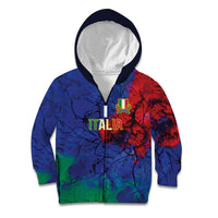 2026 Autumn Rugby Nations Italy Custom Kid Hoodie Flag Italian Watercolour Art