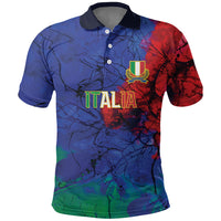 2026 Autumn Rugby Nations Italy Custom Polo Shirt Flag Italian Watercolour Art