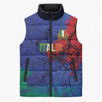 2026 Autumn Rugby Nations Italy Custom Sleeveless Puffer Jacket Flag Italian Watercolour Art
