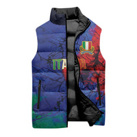 2026 Autumn Rugby Nations Italy Custom Sleeveless Puffer Jacket Flag Italian Watercolour Art