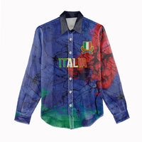2026 Autumn Rugby Nations Italy Custom Women Casual Shirt Flag Italian Watercolour Art