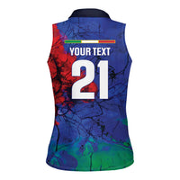 2026 Autumn Rugby Nations Italy Custom Women Sleeveless Polo Shirt Flag Italian Watercolour Art