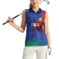 2026 Autumn Rugby Nations Italy Custom Women Sleeveless Polo Shirt Flag Italian Watercolour Art