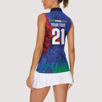 2026 Autumn Rugby Nations Italy Custom Women Sleeveless Polo Shirt Flag Italian Watercolour Art