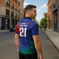 2026 Autumn Rugby Nations Italy Custom Zipper Polo Shirt Flag Italian Watercolour Art