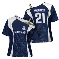 2026 Autumn Rugby Nations Scotland Custom Cross Shoulder Shirt Scottish Thistle DNA Sporty