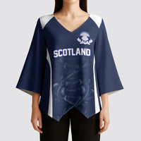 2026 Autumn Rugby Nations Scotland Custom Kimono Sleeve Blouse Scottish Thistle DNA Sporty
