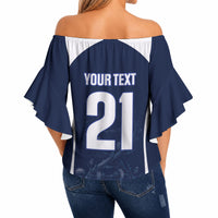 2026 Autumn Rugby Nations Scotland Custom Off Shoulder Wrap Waist Top Scottish Thistle DNA Sporty