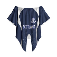 2026 Autumn Rugby Nations Scotland Custom Off Shoulder Wrap Waist Top Scottish Thistle DNA Sporty