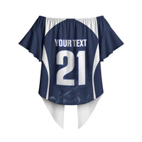 2026 Autumn Rugby Nations Scotland Custom Off Shoulder Wrap Waist Top Scottish Thistle DNA Sporty