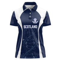2026 Autumn Rugby Nations Scotland Custom Women Polo Shirt Scottish Thistle DNA Sporty