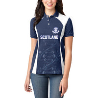 2026 Autumn Rugby Nations Scotland Custom Women Polo Shirt Scottish Thistle DNA Sporty