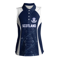 2026 Autumn Rugby Nations Scotland Custom Women Sleeveless Polo Shirt Scottish Thistle DNA Sporty