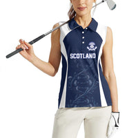 2026 Autumn Rugby Nations Scotland Custom Women Sleeveless Polo Shirt Scottish Thistle DNA Sporty